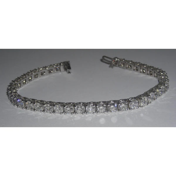 9.50 Carats Lab Grown Diamond Tennis Bracelet Vs Jewelry Solid WG 18K