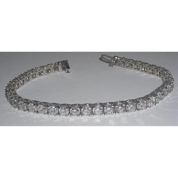9.50 Carats Lab Grown Diamond Tennis Bracelet Vs Jewelry Solid WG 18K