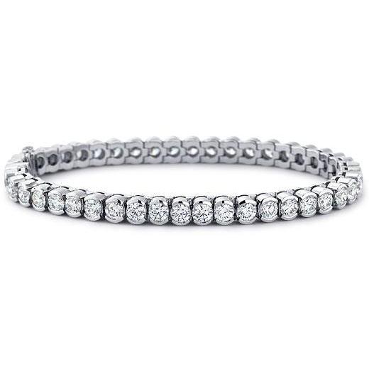 lab grown round diamond 9ct bracelet front view