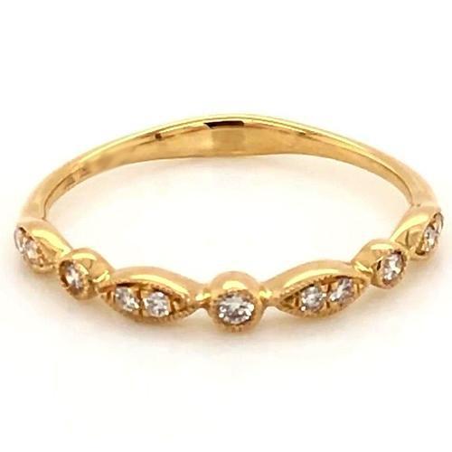 Anniversary Wedding Band 0.50 Carats Lab Grown Diamond Pave Setting Fine Jewelry