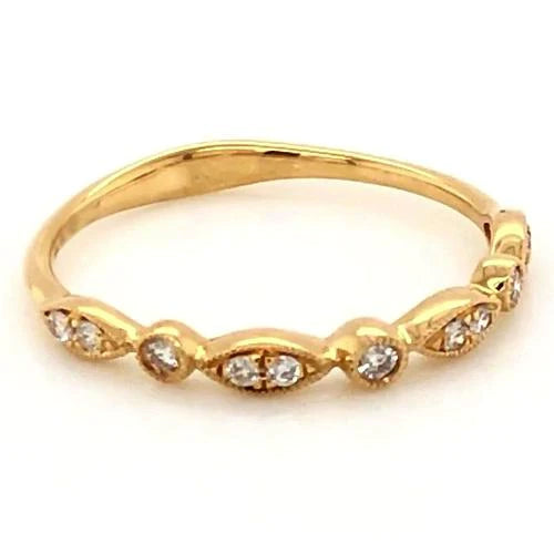 Anniversary Wedding Band 0.50 Carats Lab Grown Diamond Pave Setting Fine Jewelry