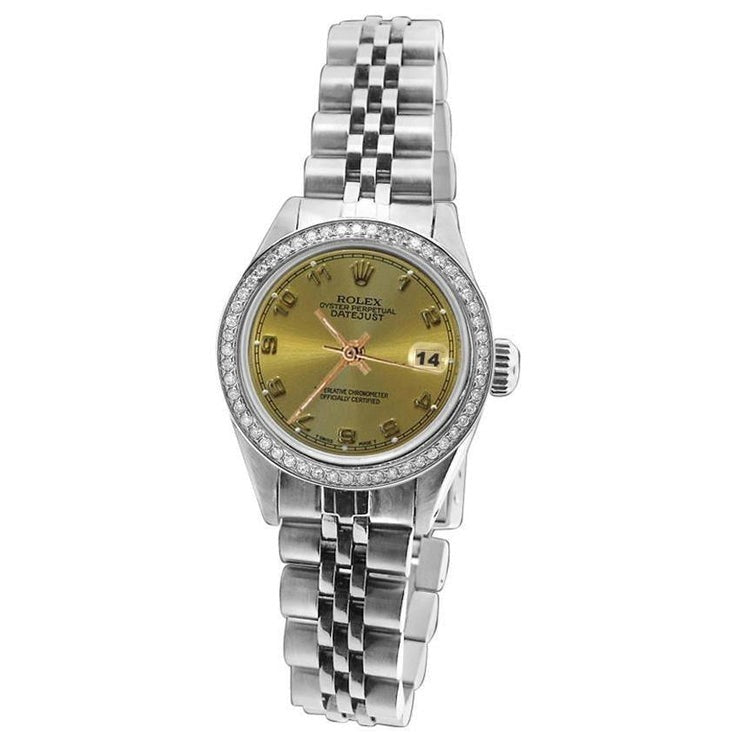 Rolex Datejust Watch Diamond Bezel Jubilee