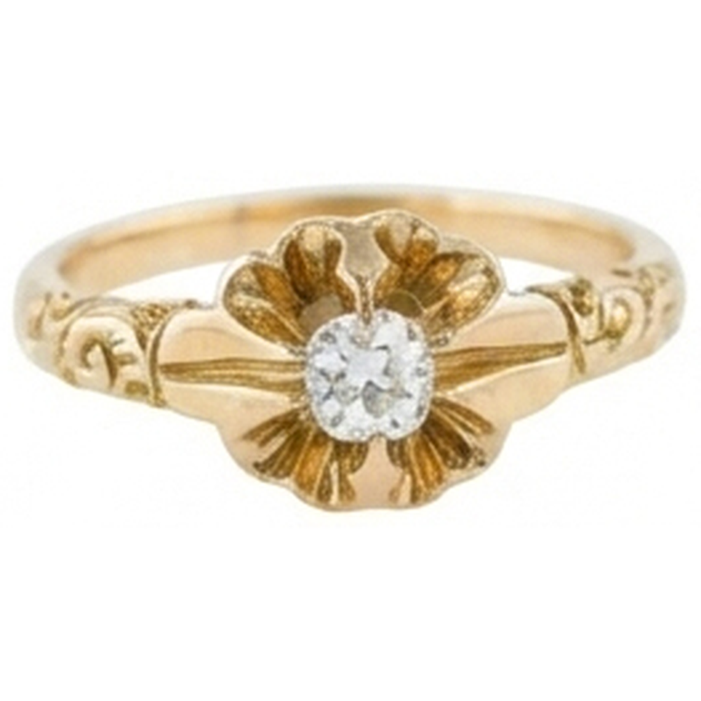 Art Nouveau Jewelry New Solitaire Ring Round Old Miner Genuine Natural Earth Mined Diamond ( Not Lab Grown ) 0.50 Ct