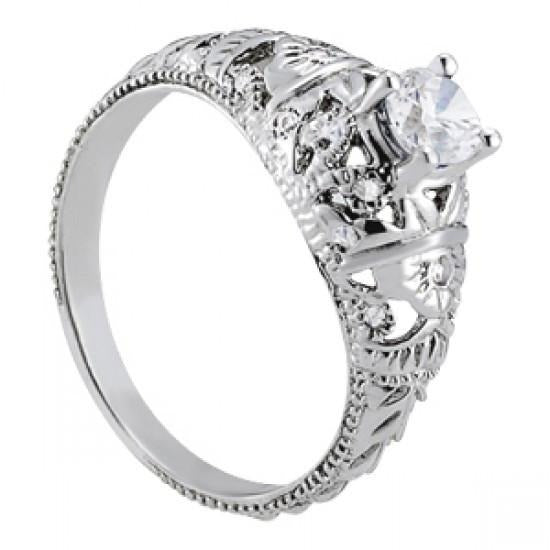 Art Nouveau Jewelry New Antique Style Real Diamond Engagement Ring - Engagement Ring-harrychadent.ca