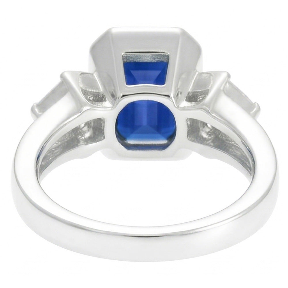 Baguette Natural Earth Mined Diamond ( Not Lab Grown ) Anniversary Ring Emerald Sapphire Jewelry 2.50 Carats