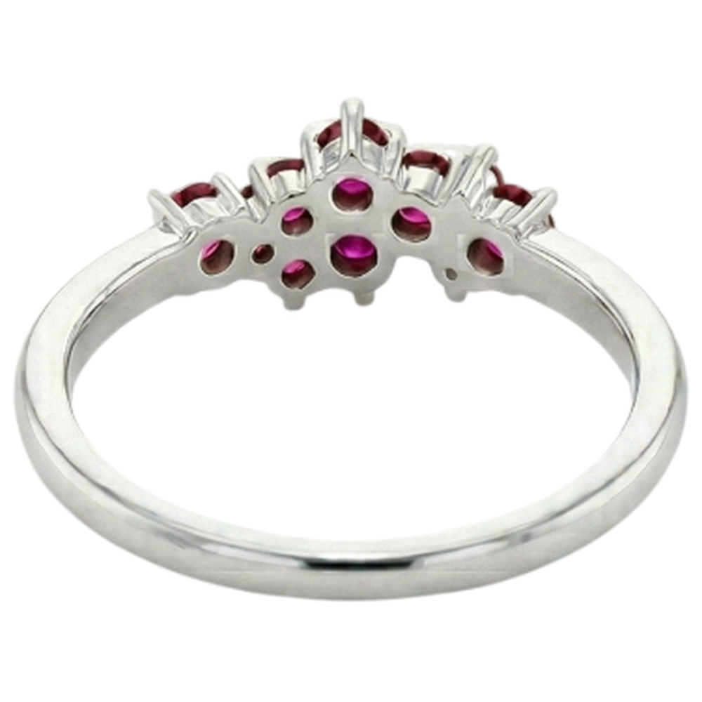 natural round ruby 1.40ct band on white background