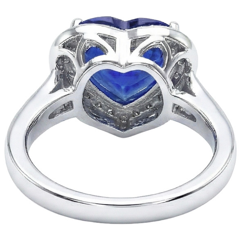 Beautiful Sapphire Natural Earth Mined Diamond ( Not Lab Grown ) Ring Gold Wedding Jewelry 2.50 Carats