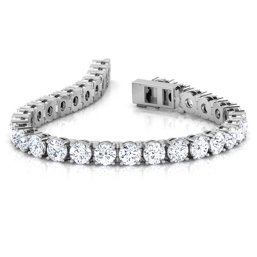 Beautiful Round Cut Lab Grown Diamond Tennis Bracelet Fine Gold Jewelry 7.5 Ct