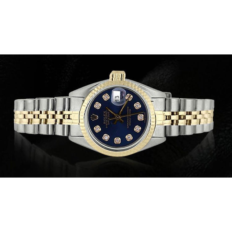 Diamond Dial Fluted Bezel Rolex