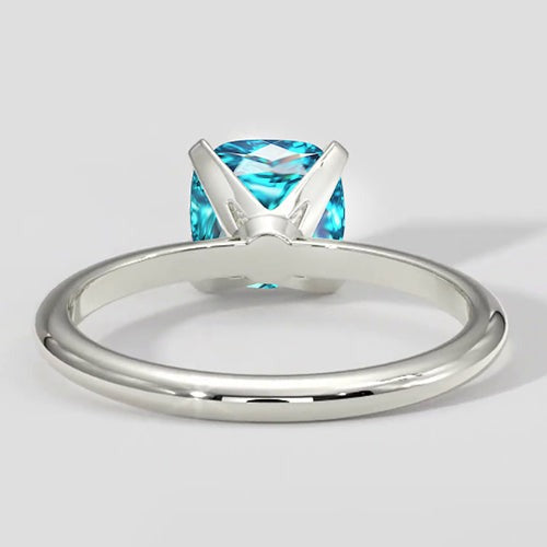 Bluish Cushion Paraiba Ring