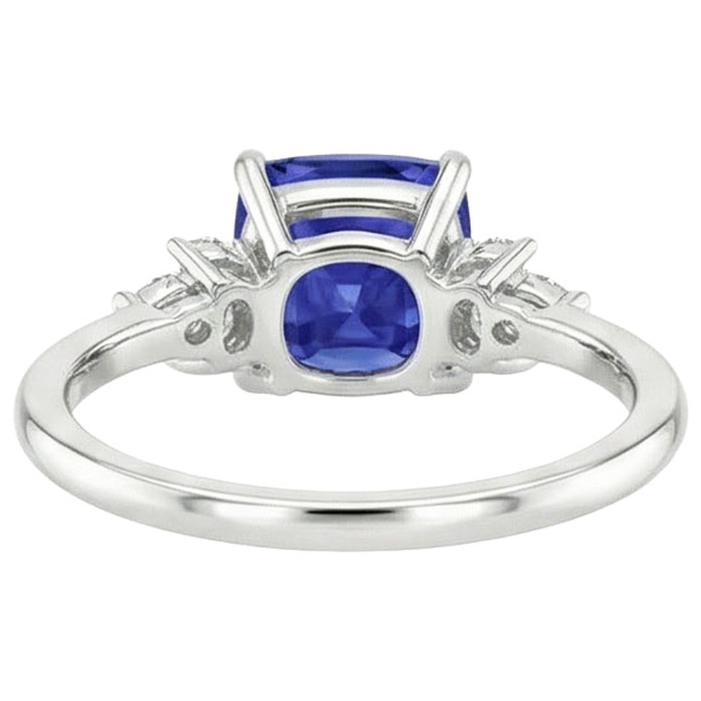 Ceylon Sapphire Marquise Natural Earth Mined Diamond ( Not Lab Grown ) Ring