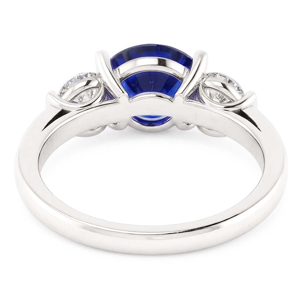 Ceylon Sapphire Ring With Natural Earth Mined Diamond ( Not Lab Grown )s