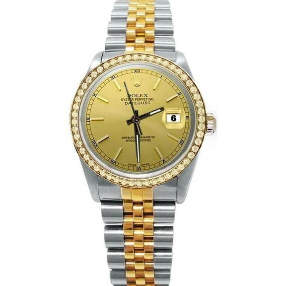 Diamond Bezel Date Just Watch Rolex QUICK SET
