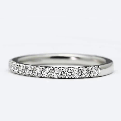 Comfort Fit Lab Grown Diamond Anniversary Wedding Band 1.50 Carats Half Eternity