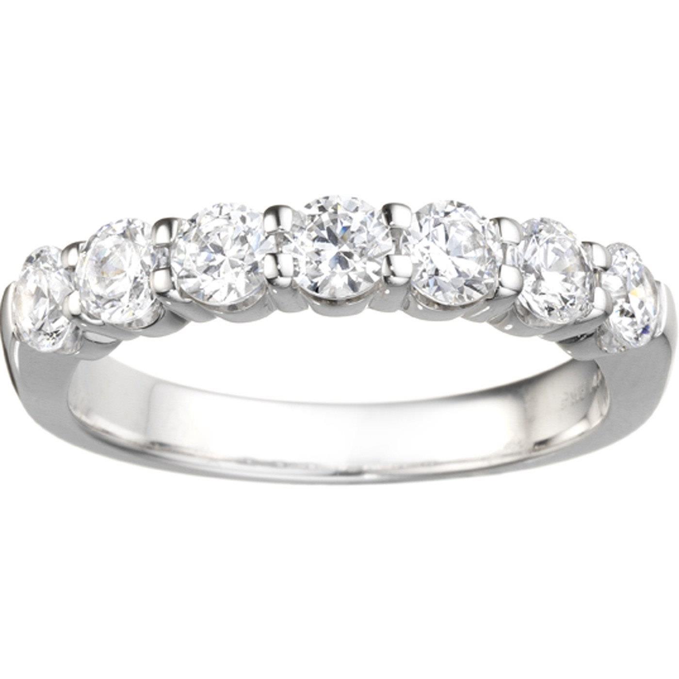Comfort Fit Round Lab Grown Diamond Wedding Band 1.75 Carats 14K White Gold