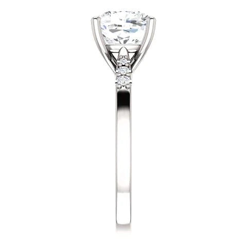 Cushion Natural Diamond Engagement Ring With Accents 3.15 Carats Jewelry New