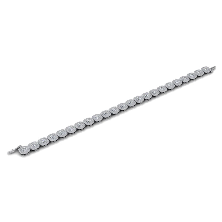 Cushion & Round Real Diamond Men's Bracelet 11.75 Carats