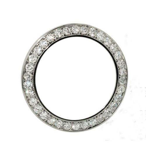Custom Real Diamond Bezel To Fit Rolex Or Date Watch Round 4 Carats