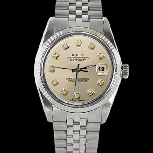 Rolex Gents Watch Silver Ss Jubilee Bracelet Fluted