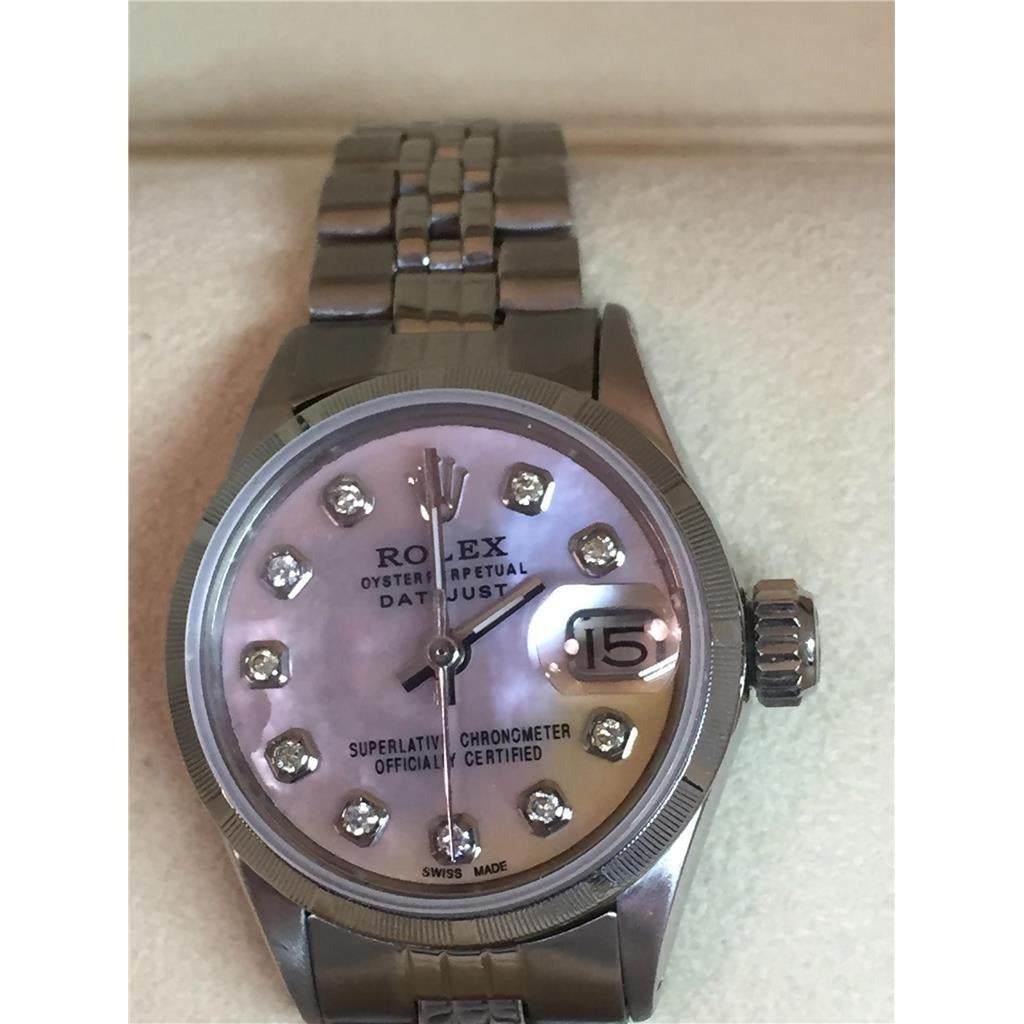 Datejust Rolex Watch Jubilee Bracelet Diamond Dial Stainless Steel