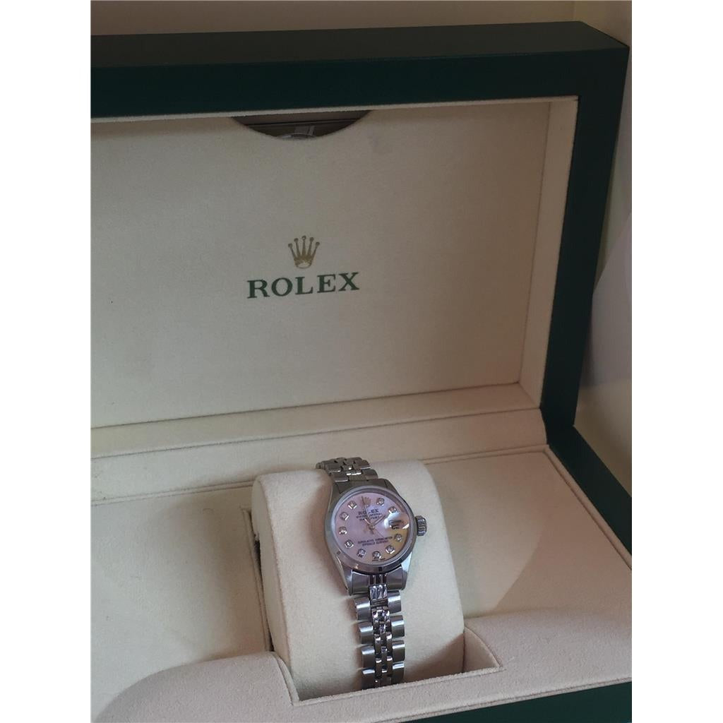 Datejust Rolex Watch Jubilee Bracelet Diamond Dial Stainless Steel