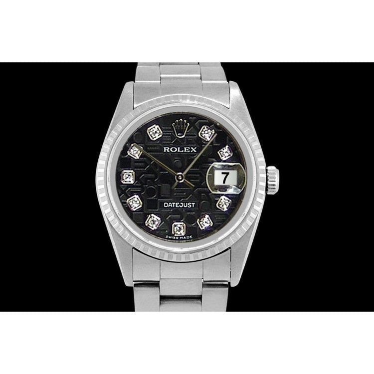 Jubilee Dial Men Watch Rolex Datejust Fluted