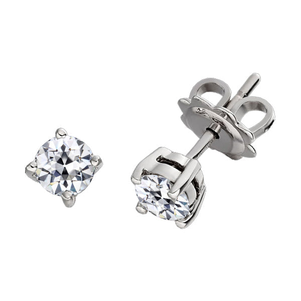 Real Brilliant Diamond Earrings 2 ct 14 Karat White Gold – main view