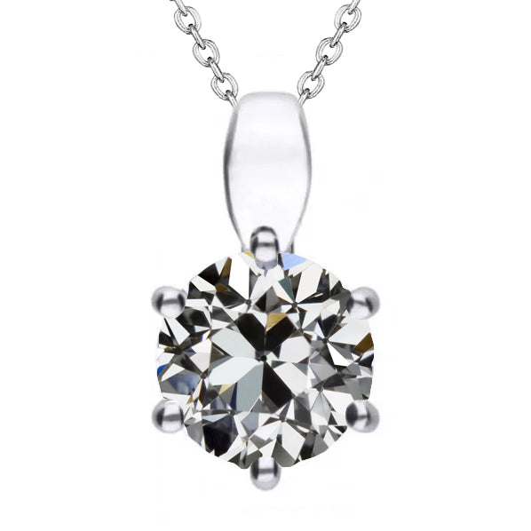 Fine Diamond Pendant Necklace 3.50-ct 14K White Gold – main view