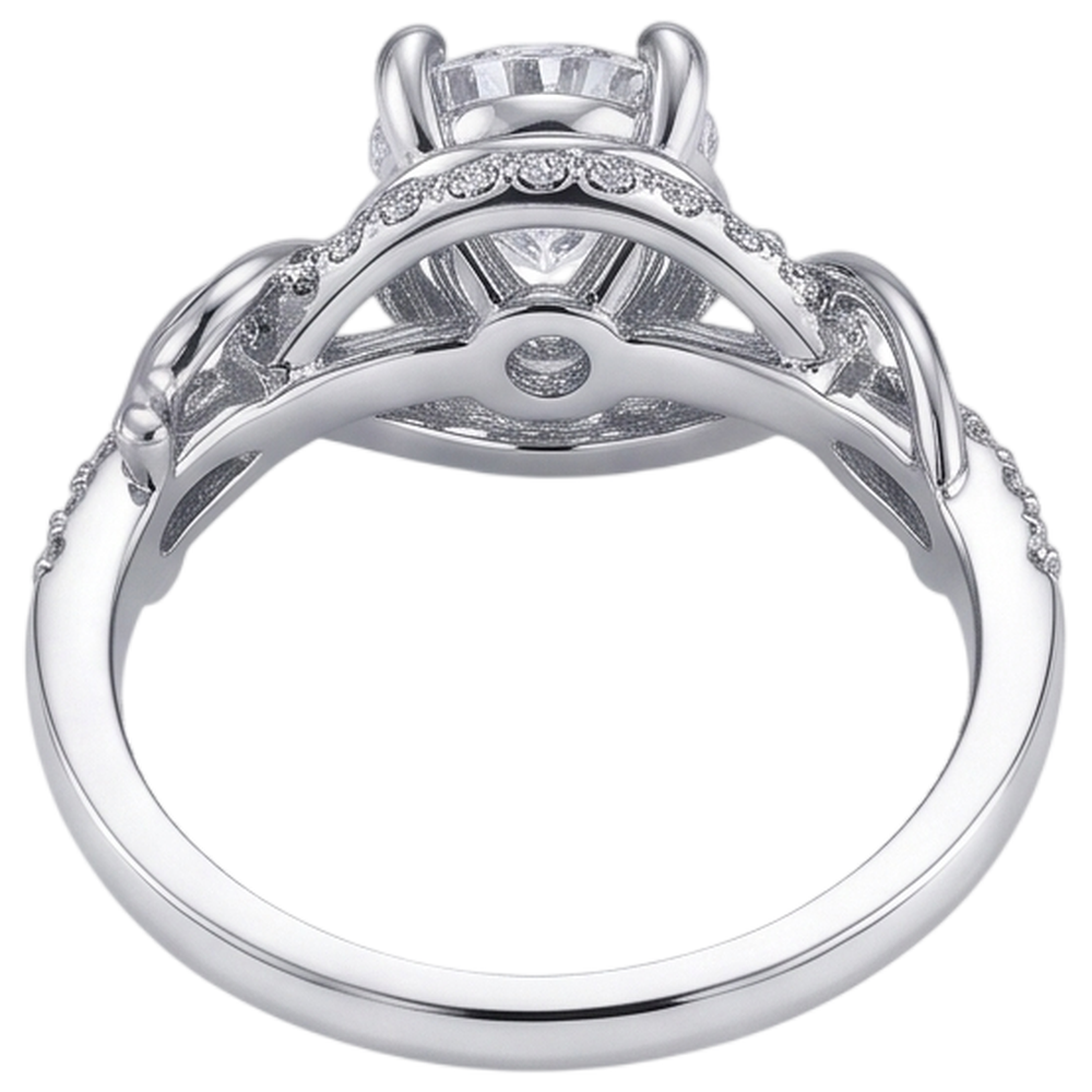 Eagle Claws Round Real Natural Earth Mined Diamond ( Not Lab Grown ) Engagement Ring 1.75 Carats White Gold 14K