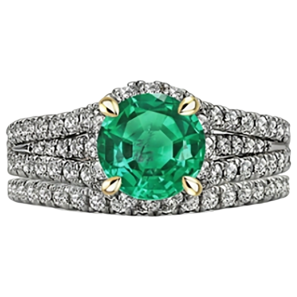Brilliant Precious Stone Ring 2.50 ct – top view