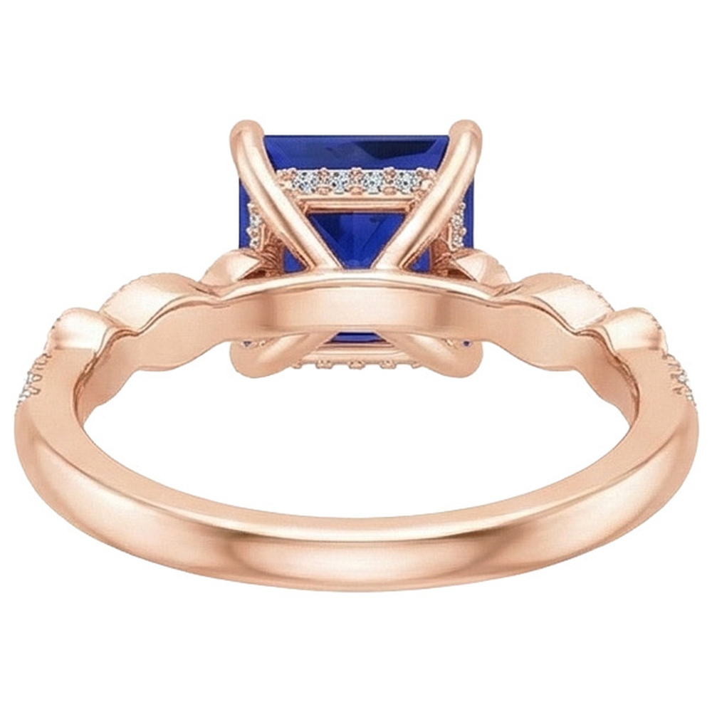natural round sapphire 5.25ct ring close up detail