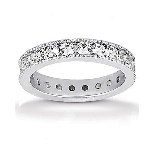 Engagement Band 2.10 Ct. Round Lab Grown Diamonds New Jewelry