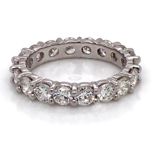 Eternity Band Round Lab Grown Diamond 3.60 Carats White Gold 14K