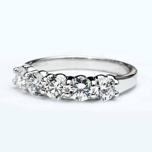Five-Stone Lab Grown Diamond Anniversary Band