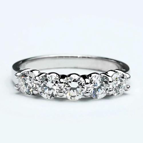 Five-Stone Lab Grown Diamond Anniversary Band