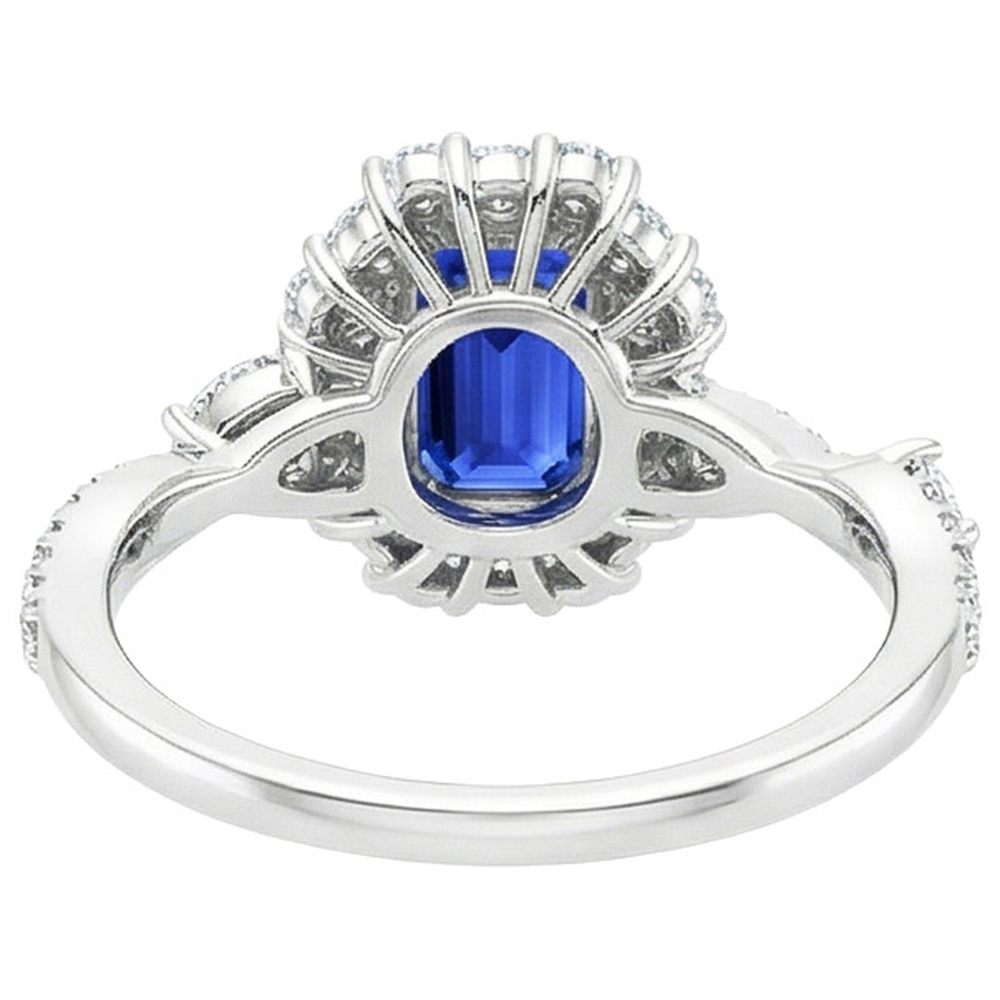 natural emerald sapphire 5ct ring close up detail