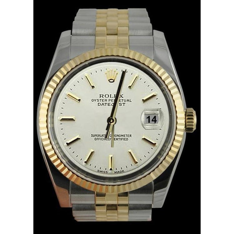 Rolex Men Watch Two Tone Yellow Gold