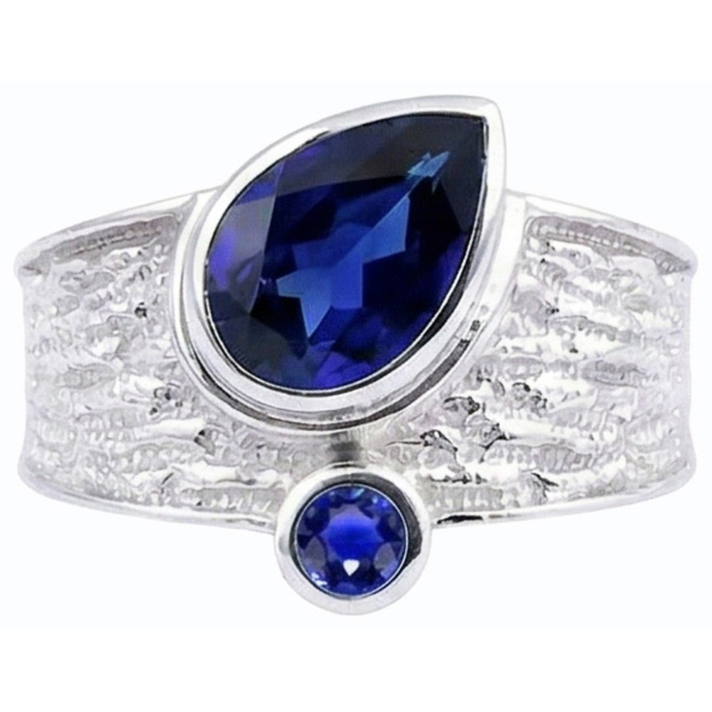 Gemstone Ceylon Sapphire Ring Antique Style 2.75 Carats Women Jewelry