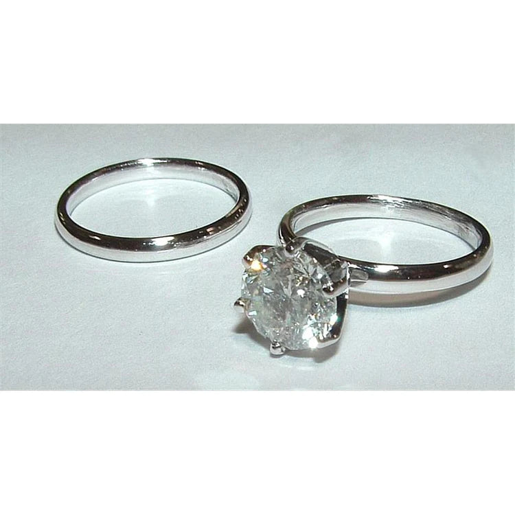 Genuine Diamond 2 Ct Solitaire Engagement Ring