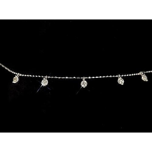 Genuine Diamond Chain Bracelet Prong Set 1.50 Carats Women Jewelry