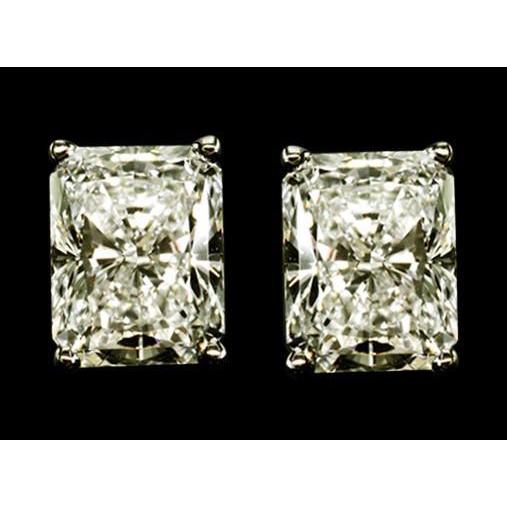 Genuine Diamond Earring 4 Ct. Stud White Gold Diamond Earring