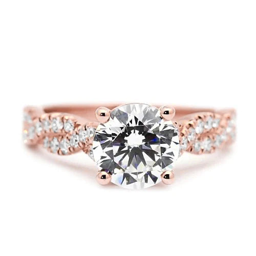 Genuine Diamond Ring Rose Gold