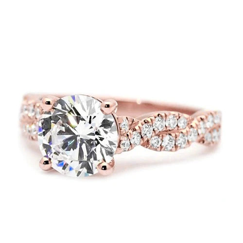 Genuine Diamond Ring Rose Gold