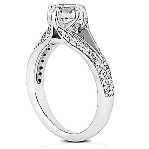 Genuine Diamond Solitaire Ring Women Jewelry With Accents Gold 1.75 Ct