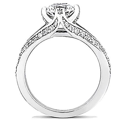 Genuine Diamond Solitaire Ring Women Jewelry With Accents Gold 1.75 Ct
