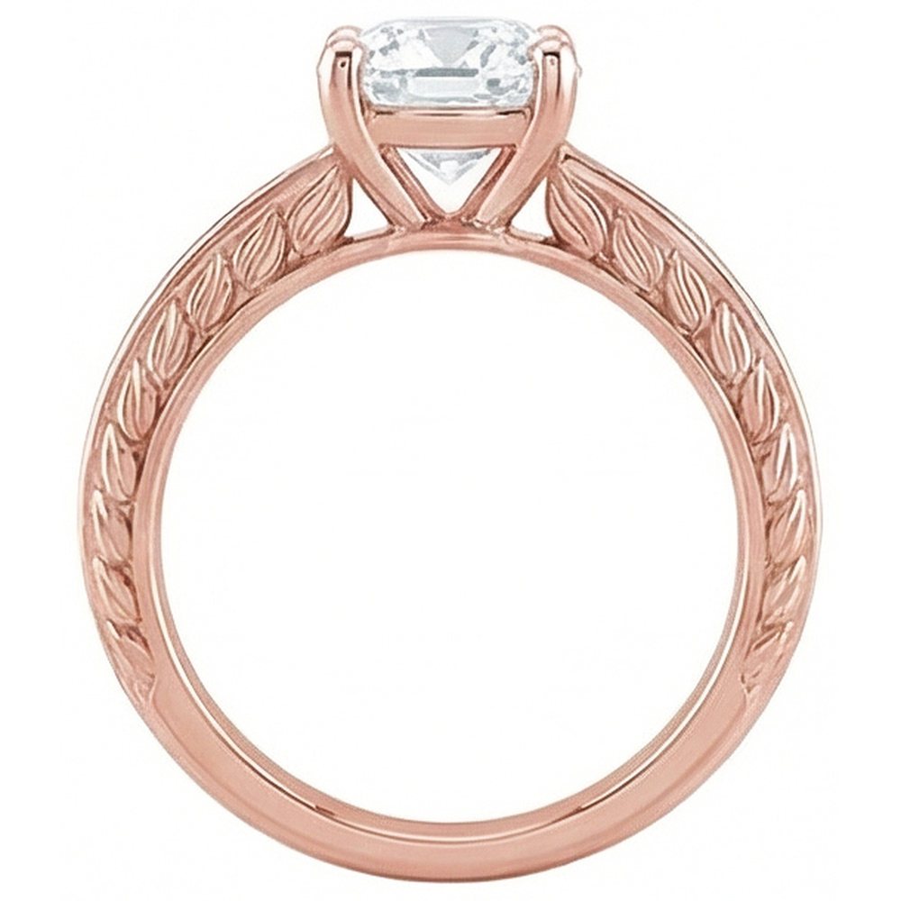 Gold Solitaire Old Cut Cushion Real Natural Earth Mined Diamond ( Not Lab Grown ) Ring 3.75 Carats Jewelry