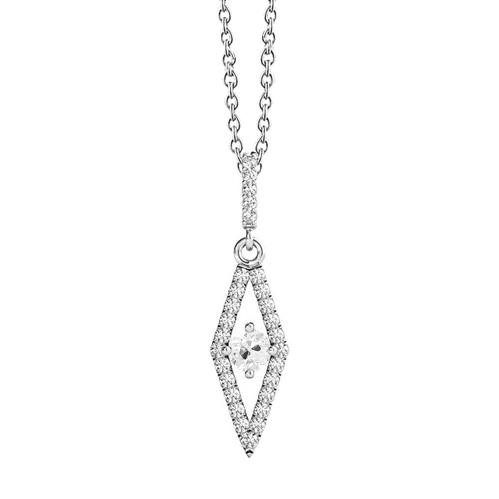 Gold 14K Real Diamond Pendant Round Old Miner Prong Set 1.50 Carats