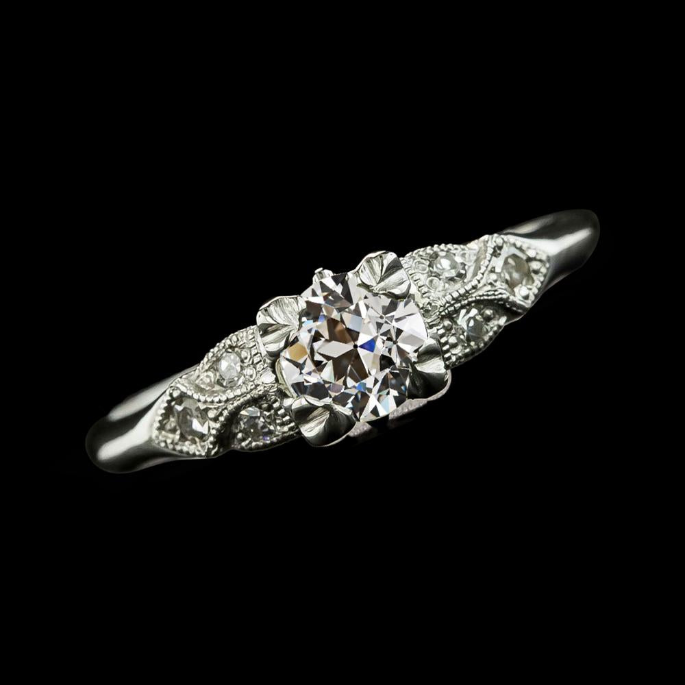 Gold Wedding Ring Round Old Miner Natural Diamonds 2 Carats Women’s Jewelry