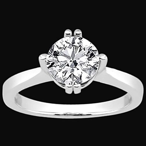 Gorgeous 2 Carats Genuine Round Diamond Solitaire Ring New