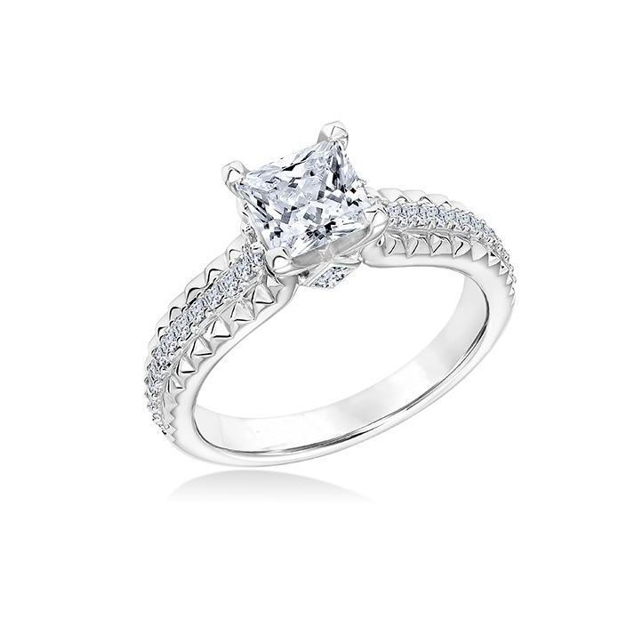 Gorgeous 3.20 Carats Princess Cut Real Diamond Engagement Ring